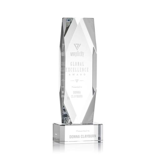 Corporate Awards - Delta Clear on Base Obelisk Crystal Award
