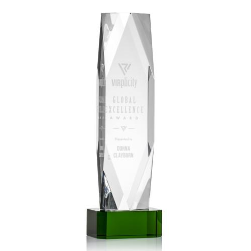 Corporate Awards - Delta  Green on Base Crystal Award