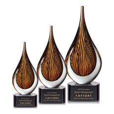 Employee Gifts - Barcelo Black on Paragon Base Glass Award