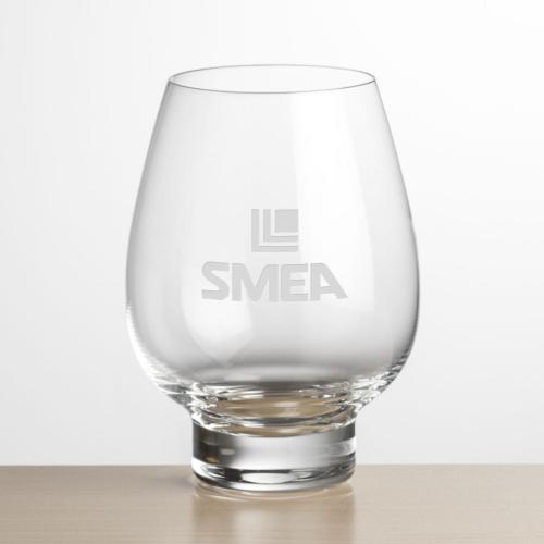 Corporate Recognition Gifts - Etched Barware - Wine Glasses - Glenarden Stemless Wine - Deep Etch