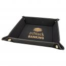 Black Engraves Gold Laserable Leatherette Snap Up Tray