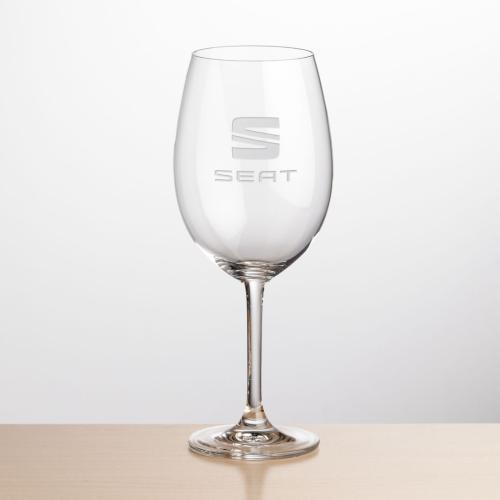 Corporate Recognition Gifts - Etched Barware - Wine Glasses - Blyth Wine - Deep Etch