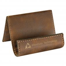 Employee Gifts - Rustic Leatherette Desk Phone Holder