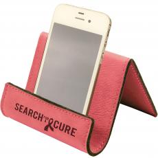 Employee Gifts - Pink Leatherette Desk Phone Holder