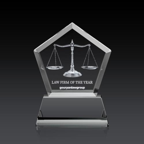 Corporate Awards - Crystal Awards - Genosee on Base (3D) - Clear