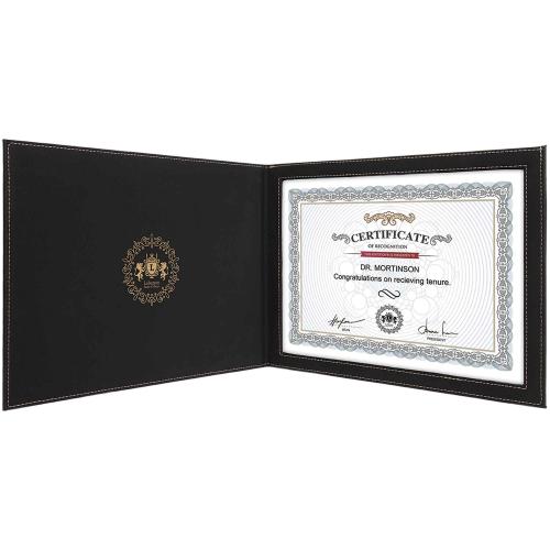 Corporate Awards - Certificate Frames - Black Leatherette Certificate Holder