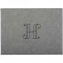 Gray Laserable Leatherette Certificate Holder