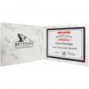 White Marble Laserable Leatherette Certificate Holder