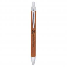 Employee Gifts - Rawhide Engraves Black Laserable Leatherette Pen