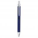 Blue Engraves Black Laserable Leatherette Pen