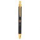 Black Engraves Gold Laserable Leatherette Pen