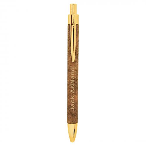 Corporate Gifts, Recognition Gifts and Desk Accessories - Rustic Engraves Gold Laserable Leatherette Pen