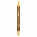 Rustic Engraves Gold Laserable Leatherette Pen