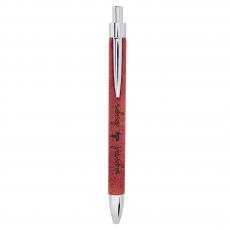 Employee Gifts - Rose Engraves Black Laserable Leatherette Pen