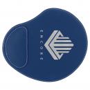 Blue Engraves Silver Laserable Leatherette Mouse Pad