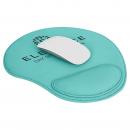 Teal Engraves Black Laserable Leatherette Mouse Pad