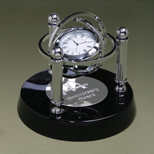 Corporate Gifts, Recognition Gifts and Desk Accessories - Clocks - Gyroscope Clock