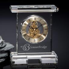 Employee Gifts - Westchester Clock Optical Rectangle Crystal Award