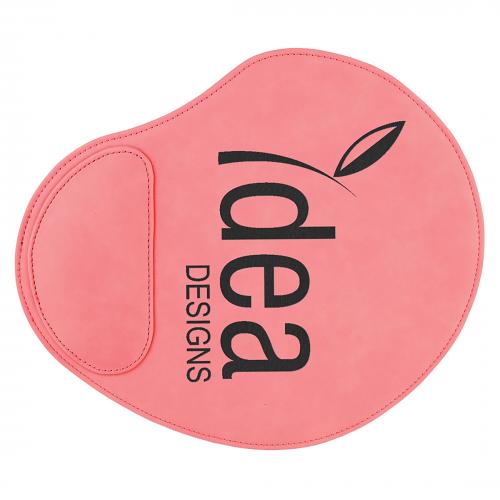 Corporate Awards - Gradulation Awards - Pink Engraves Black Laserable Leatherette Mouse Pad