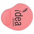 Pink Engraves Black Laserable Leatherette Mouse Pad