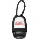 Black Silicone 1oz Hand Sanitizer Carrier Promotional Items