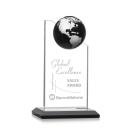 Arden Globe Black/Silver Spheres Crystal Award
