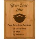 Face Covering Genuine Bamboo Plaque