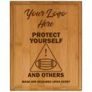 Protect Yourself Genuine Horizontal Bamboo Plaque