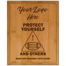 Protect Yourself Genuine Horizontal Bamboo Plaque