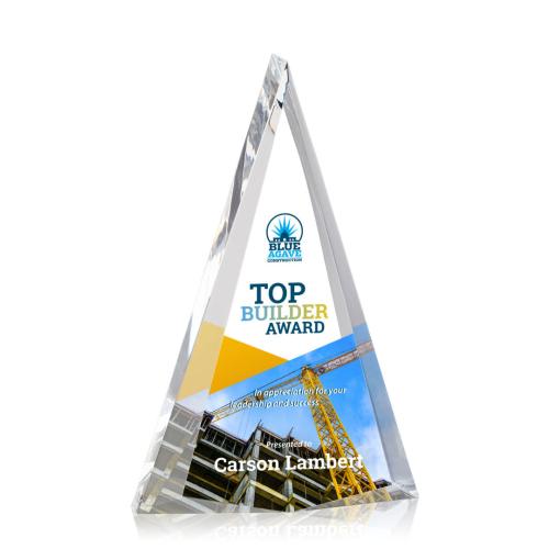 Corporate Awards - Shrewsbury Full Color Clear Pyramid Acrylic Award
