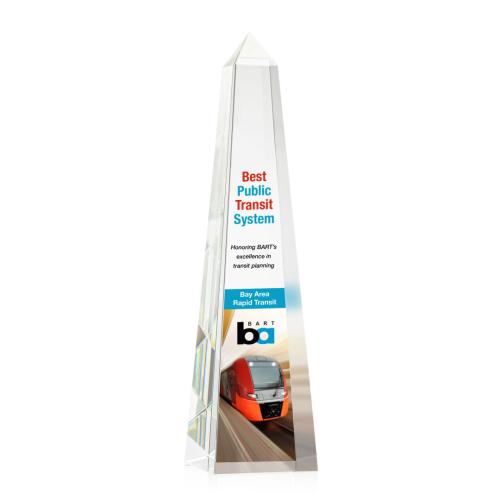 Corporate Awards - Master Full Color Obelisk Crystal Award