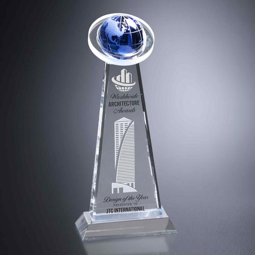 Corporate Awards - Crystal Awards - Globe Awards  - Crystal Orbiter Globe Award