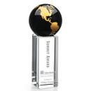 Luz Globe Black/Gold Crystal Award