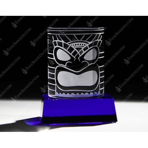 Featured - Custom Crystal Awards Gallery - NWM Tiki Head Award