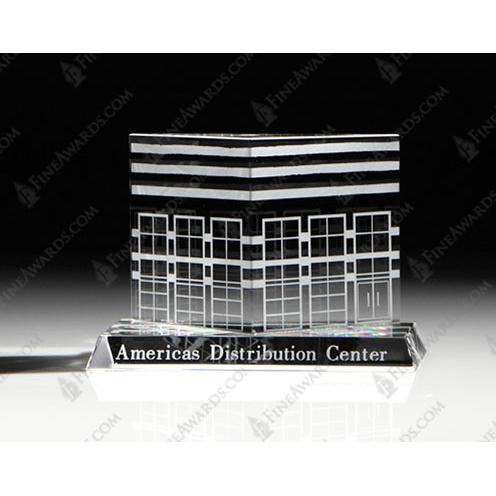 Featured - Custom Crystal Awards Gallery - Siemens Center Paperweight