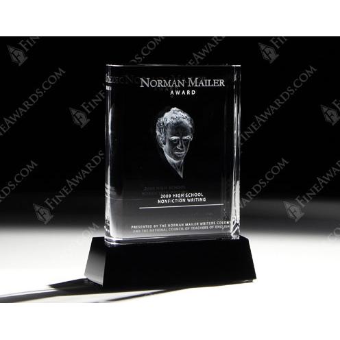Featured - Custom Crystal Awards Gallery - Norman Mailer Writers Colony Award