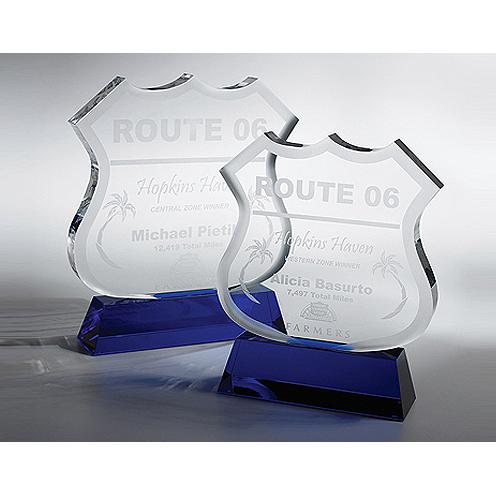 Featured - Custom Crystal Awards Gallery - Farmers Insurance Route 06 Award