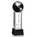Luz Globe Black/Silver on Base Crystal Award