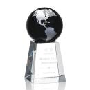 Heathcote Globe Black/Silver Crystal Award