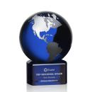 Marcana Globe Blue/Silver Crystal Award