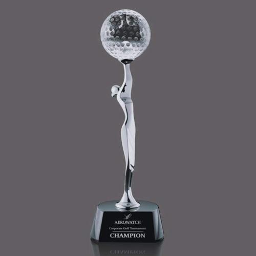 Corporate Awards - Sports Awards - Golf Awards - Oakdale Golf Spheres Crystal Award