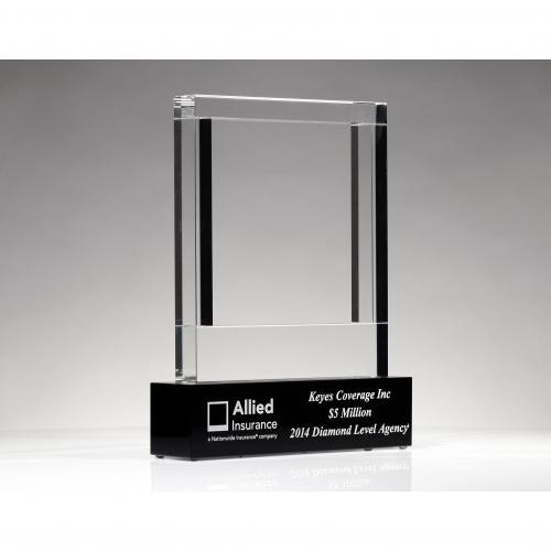 Featured - Custom Crystal Awards Gallery - Allied Insurance Agency Awards