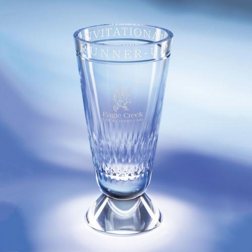 Corporate Awards - Crystal Awards - Vase and Bowl Awards - Clear Optical Crystal Expressions Vase