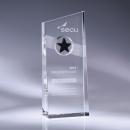 Black Nebula Optical Crystal Tower Award with Black Star