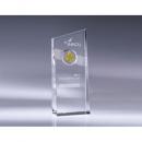 Amber Nebula Optical Crystal Tower Award with Amber Star