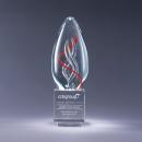 Spiro Art Glass Award on Clear Optical Crystal Base