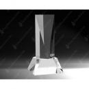 Clear Optical Crystal Goldwell Award with Base