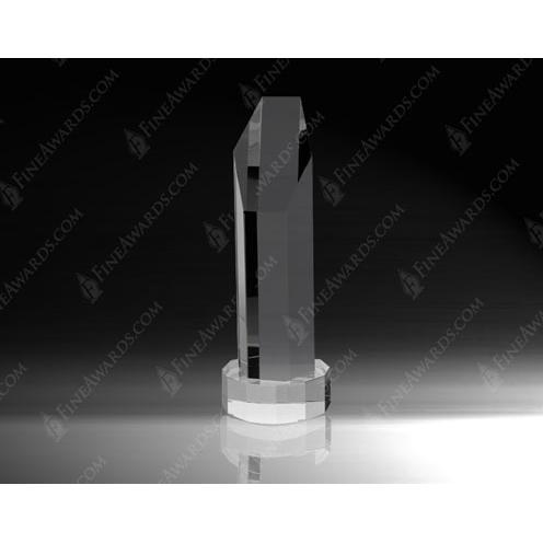 Corporate Awards - Crystal Awards - Obelisk Tower Awards - Clear Optical Crystal Hexagon Tower Award