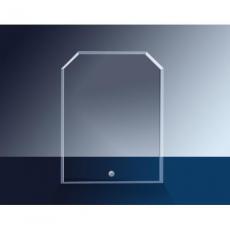 Employee Gifts - Cantebury Clear Glass Clipped Rectangle Award