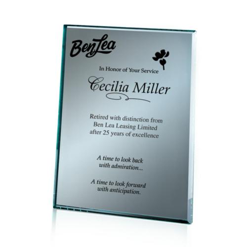 Corporate Awards - Employee Awards - Employee of the Year Plaques - Mirror Plaque - Silver